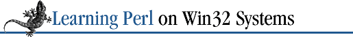 Learning Perl on Win32
Systems